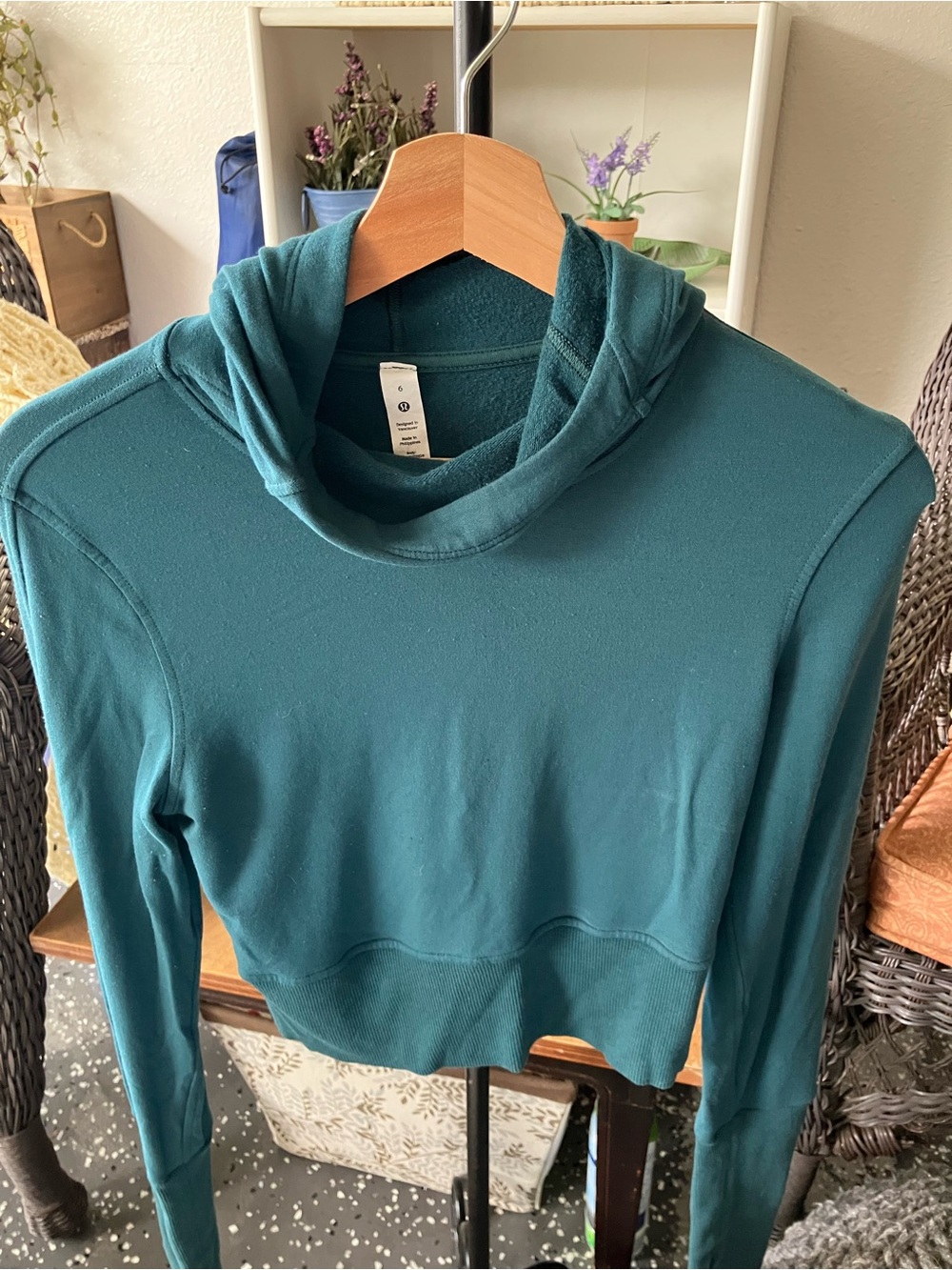 lululemon athletica Teal Cowl Neck Pullover